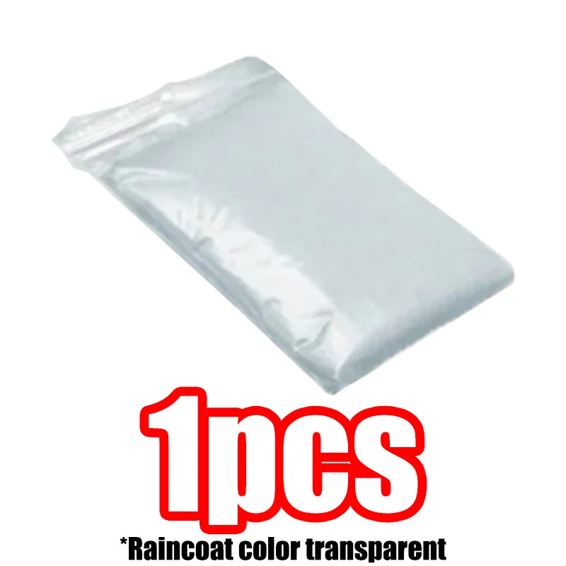 Disposable Waterproof Rain Poncho 6-Pack | Clear Emergency Raincoat