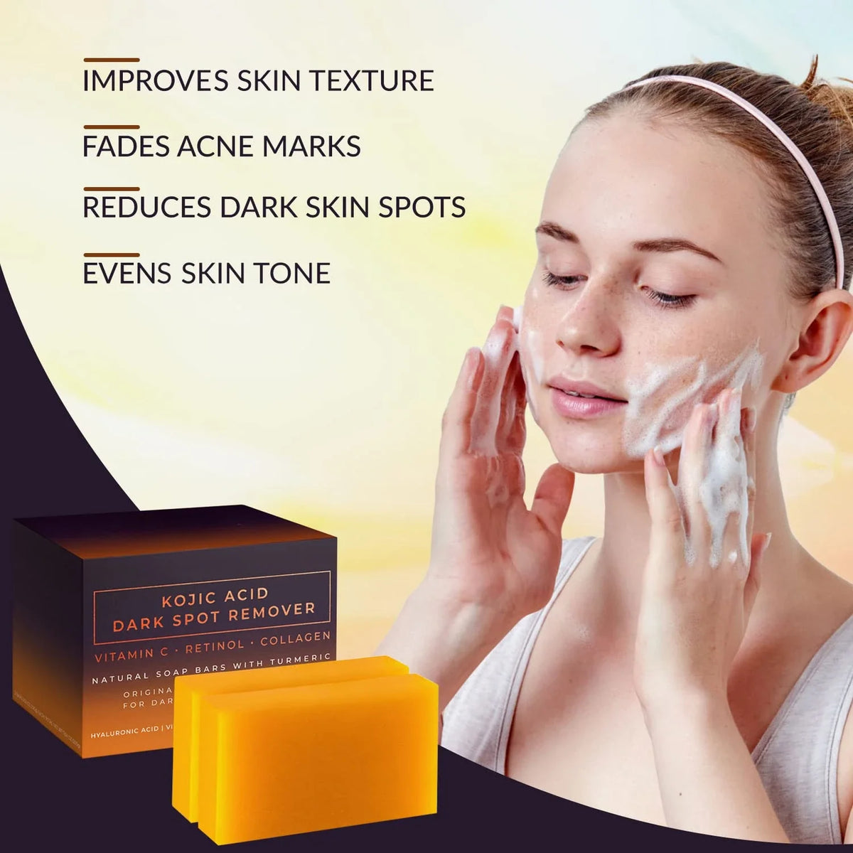 Kojic Acid Brightening Soap – Dark Spot Remover & Cleanser