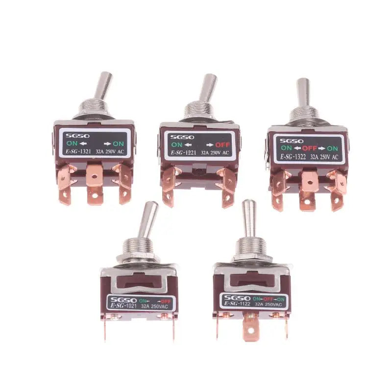 E-SG Self-Locking Rocker Toggle Switch 32A 250VAC 2/3/4/6 Pin