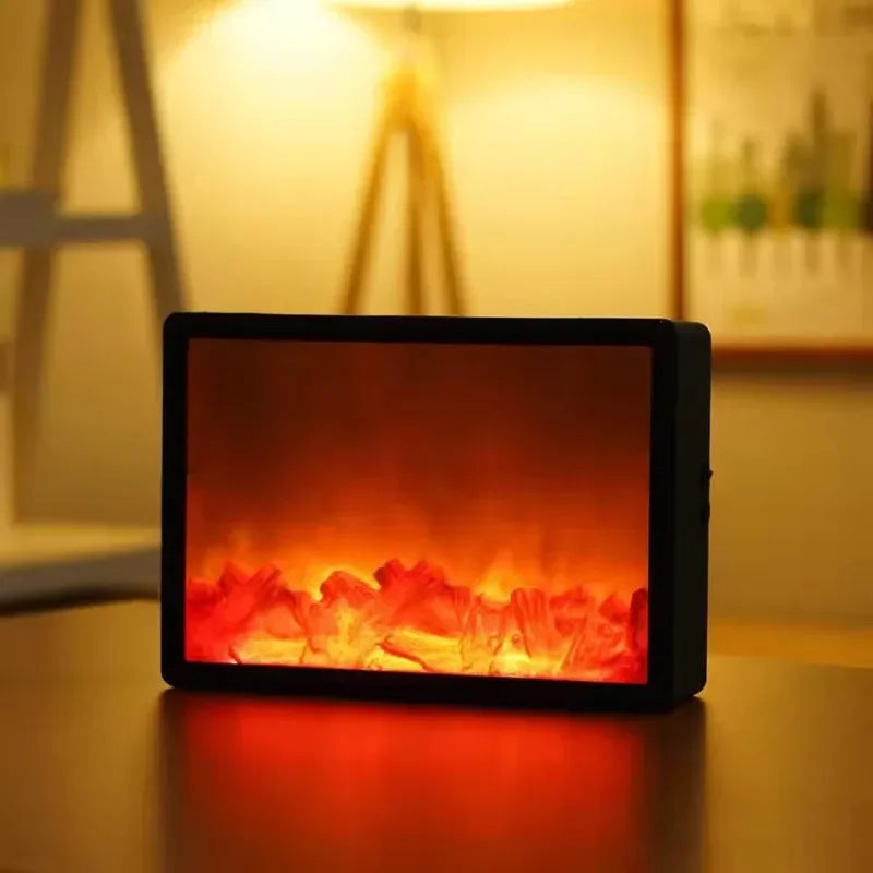 Flameless Fireplace LED Flame Lamp | Realistic Décor Light
