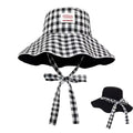 Women Summer UV Protection Wide Brim Sun Hats Chin Strap Cute Pastel