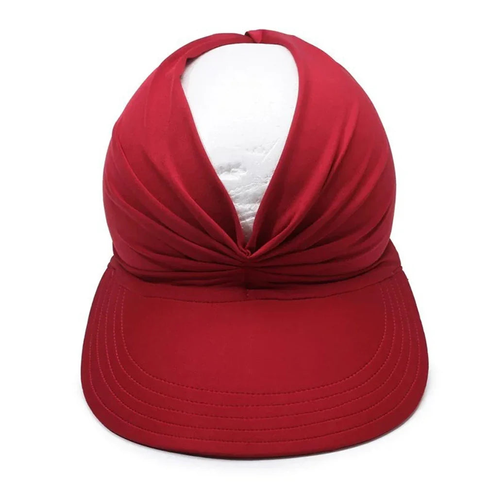Women's UPF 50+ Wide Brim Empty Top Sun Hat – Beach & Sports