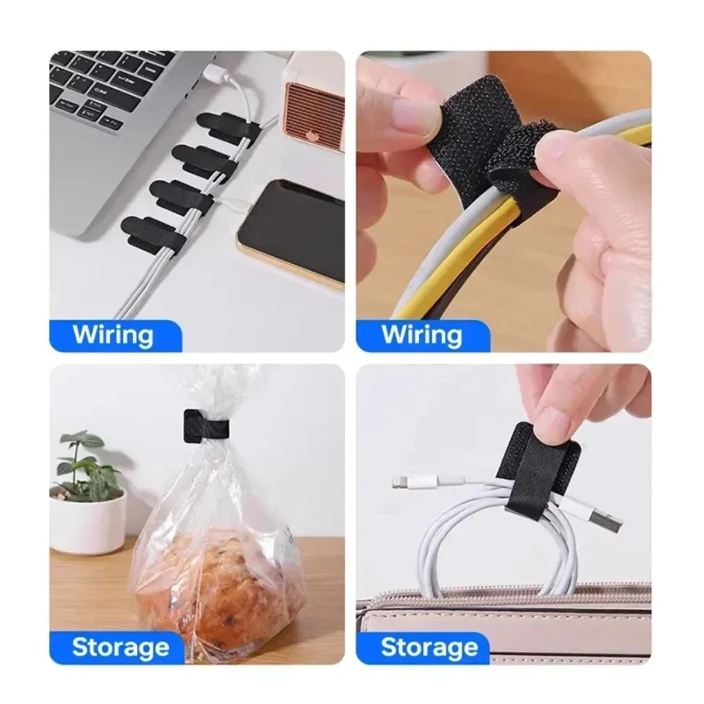 Reusable Color-Coded Cable Ties & Wire Organizer Set