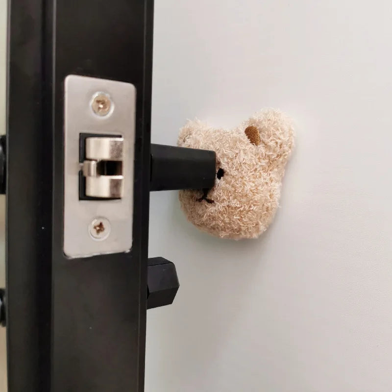Ins Korean Bear Children's Room Door Rear Handle Silent