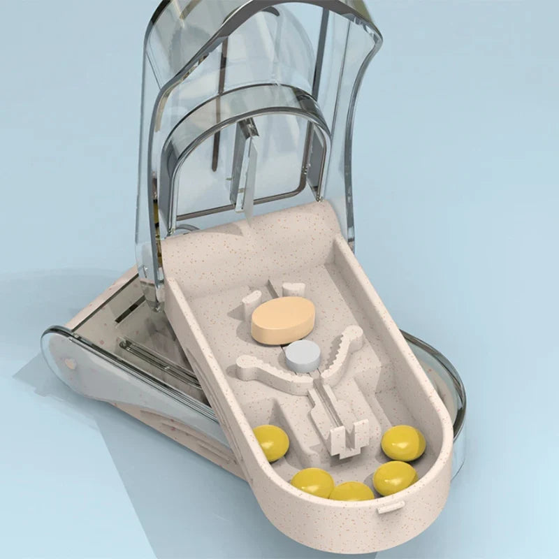 Portable Pill Cutter & Splitter with Storage Compartment