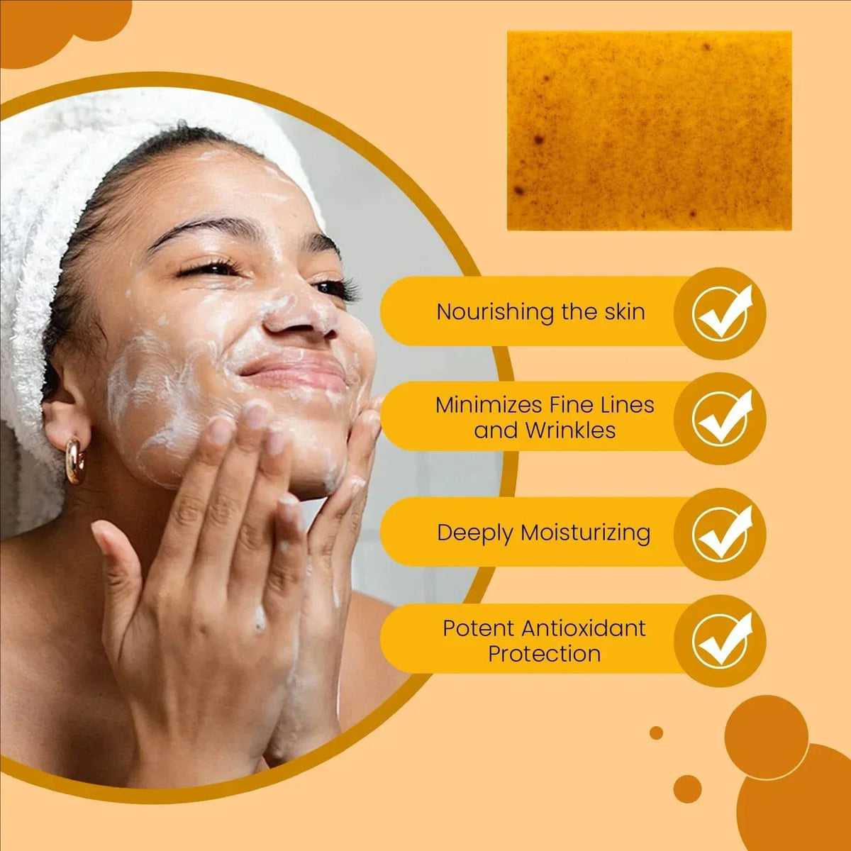 Lemon Turmeric Kojic Acid Glowing Soap Handmade Brightening