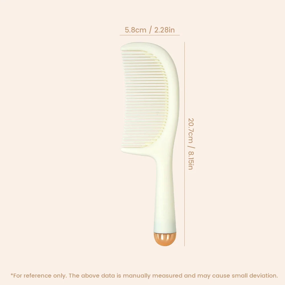 Luxury Beige Handle Comb – Ergonomic Gold Capped Salon Comb