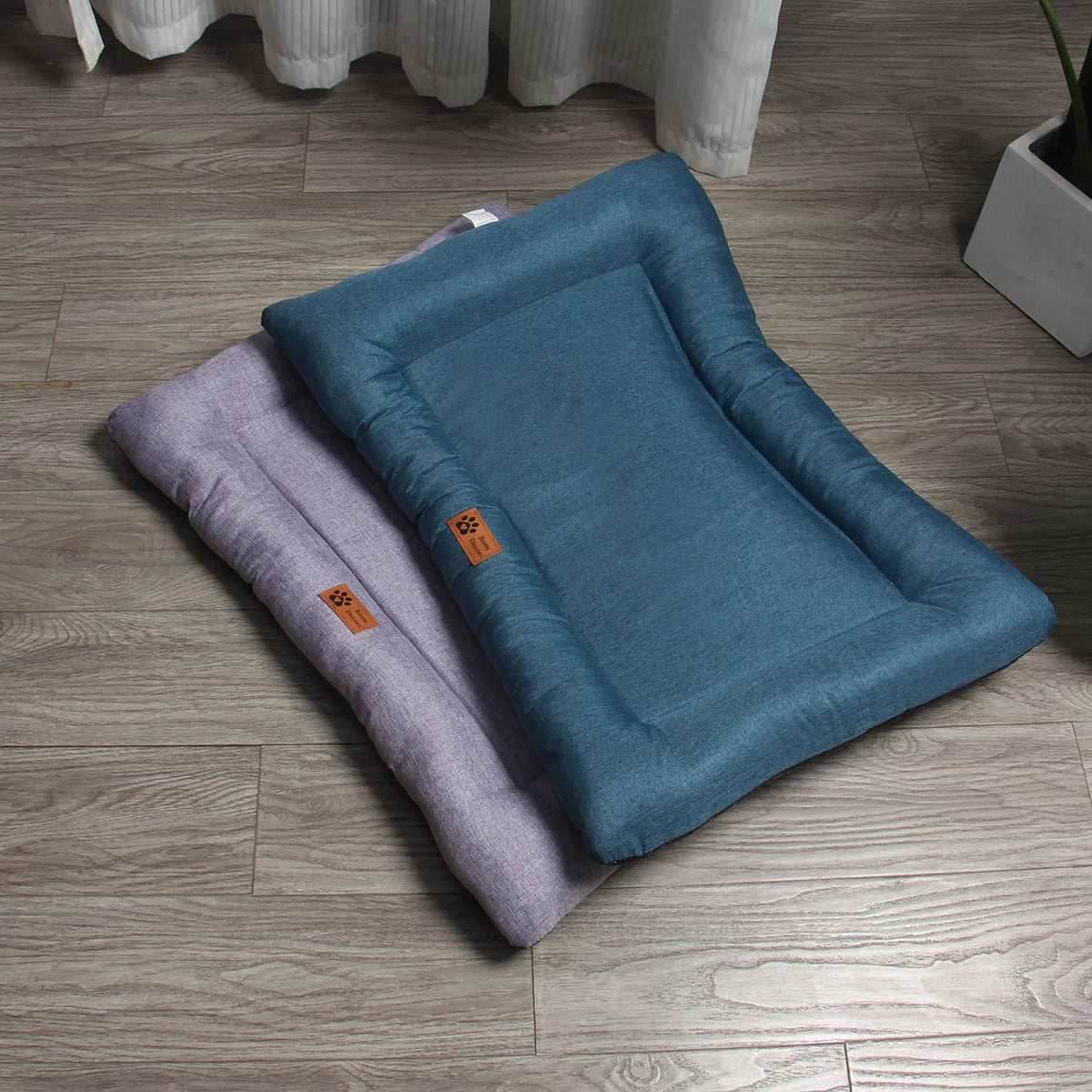 Square Dog Bed All-season Pet Cat Summer Cotton Linen Breathable Pad