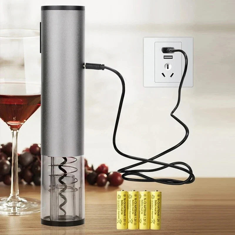 Electric Wine Opener – Rechargeable Automatic Corkscrew & Foil Cutter