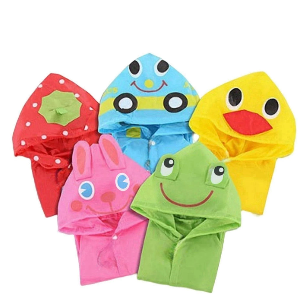 Kids Cartoon Animal Raincoat | Waterproof Rain Jacket Ages 4–6