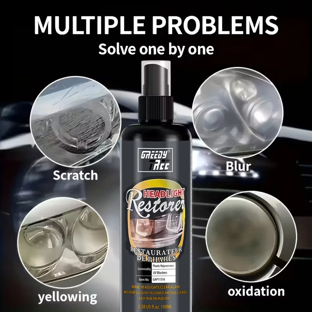 Car Headlight Restoration Kit – Clear Cloudy & Yellowed Lenses