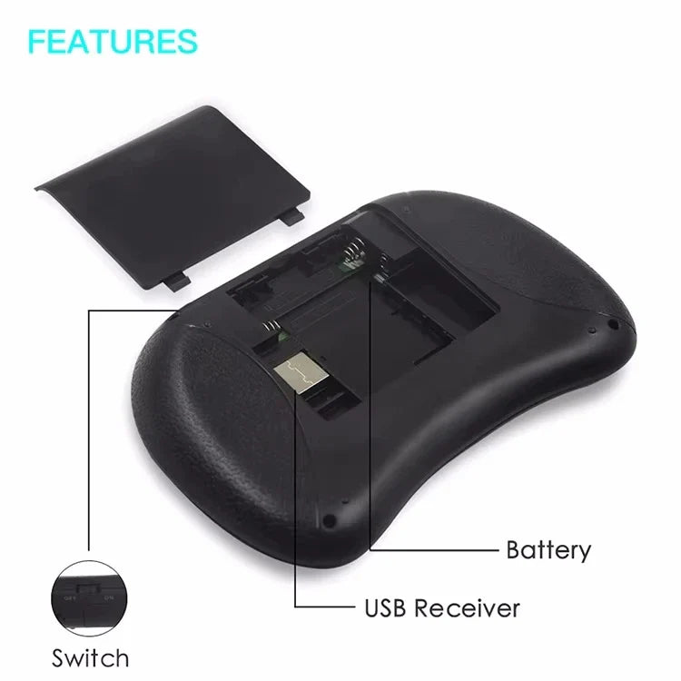 Mini Wireless RGB Backlit Keyboard Air Mouse Touchpad | TV Box