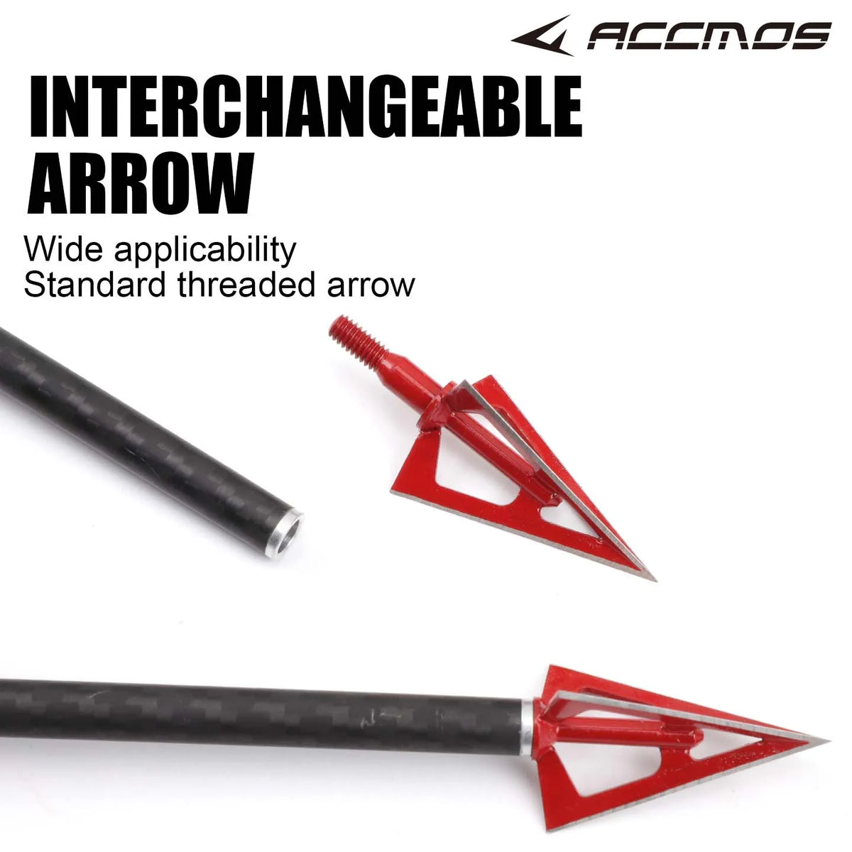 Archery Hunting Arrowheads 100 Grain 3-Blades Broadheads Box Arrow