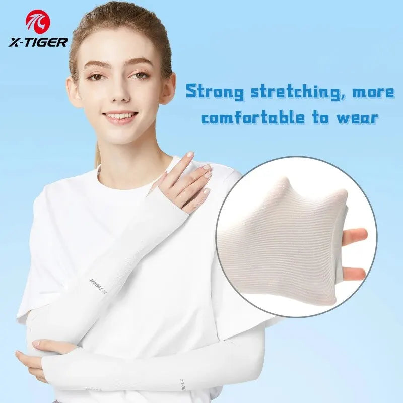 X-TIGER UV Protection Ice Silk Arm Sleeves | Cycling & Running
