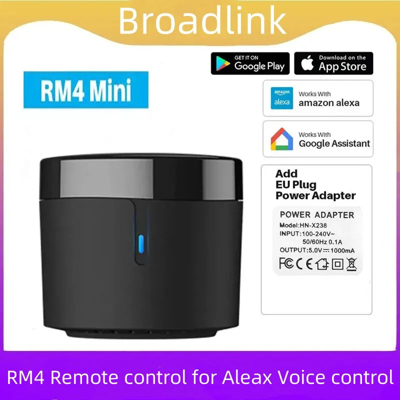 Broadlink Rm4 Mini Smart Remote Control Infrared Universal IR Audio