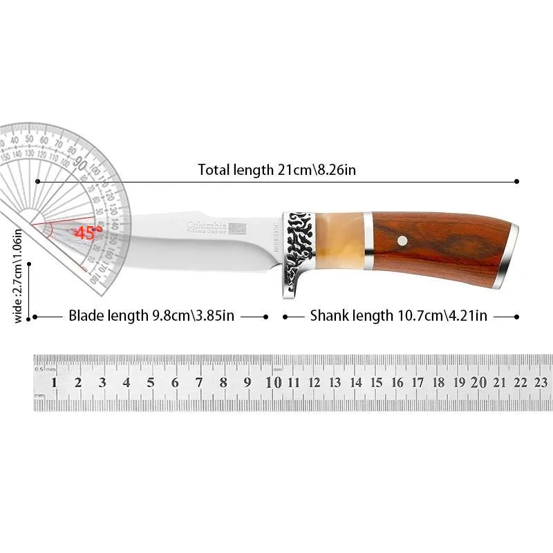 Portable Fixed Blade Stainless Steel Knife – Camping & Outdoor