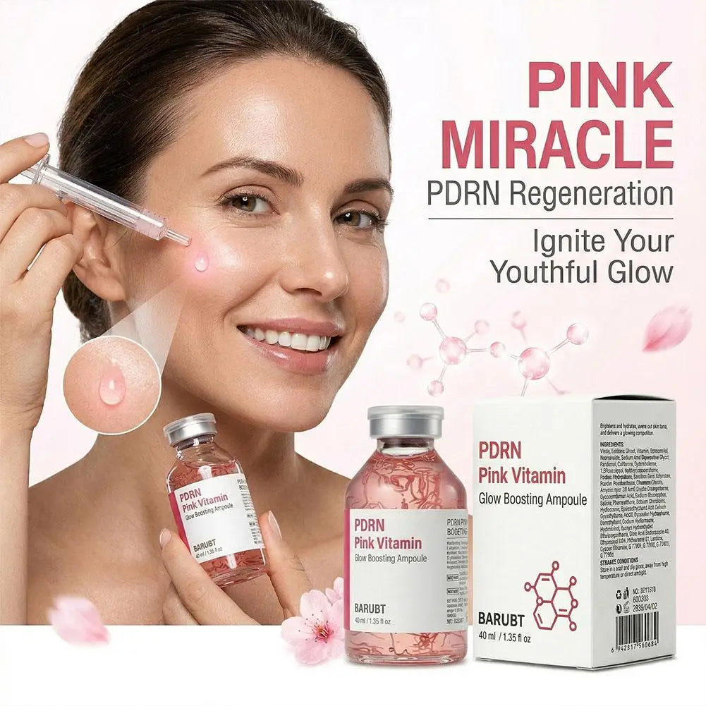 PDRN Pink Glow Ampoule – Collagen, Peptide & Hyaluronic Acid