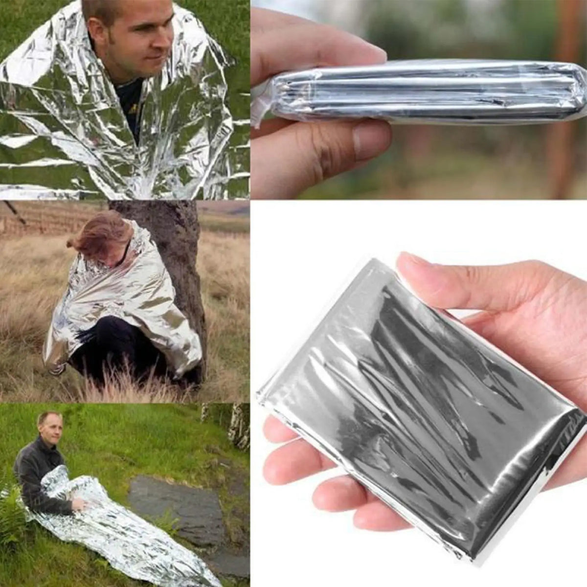 Emergency Thermal Survival Blanket – Waterproof Foil for Camping