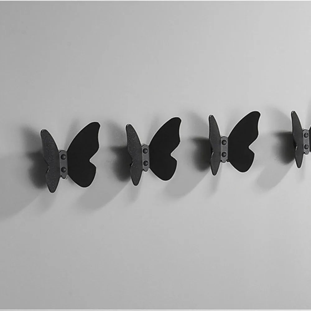 Butterfly Aluminum Alloy Wall Hook | Frosted Decorative Hook