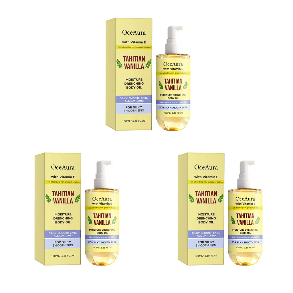 Vanilla Hydrating Body Oil Nourishing Soothing Brightening Silky