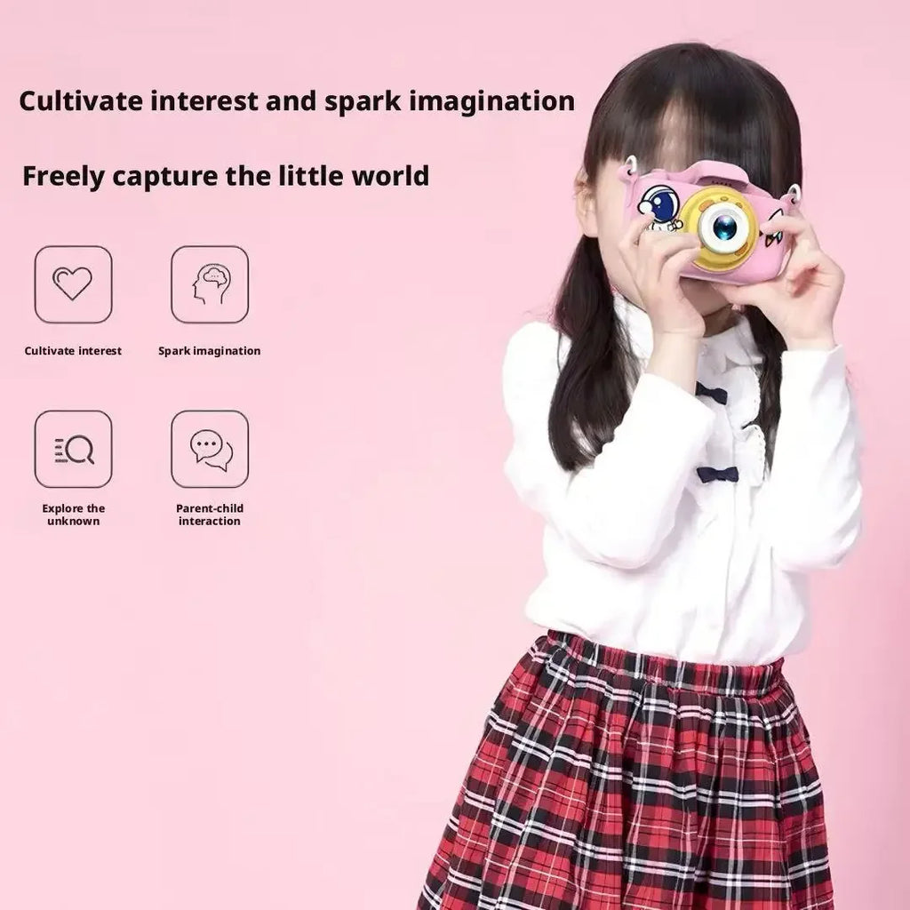 Kids Dual Lens HD Digital Camera Toy with 128GB SD Card