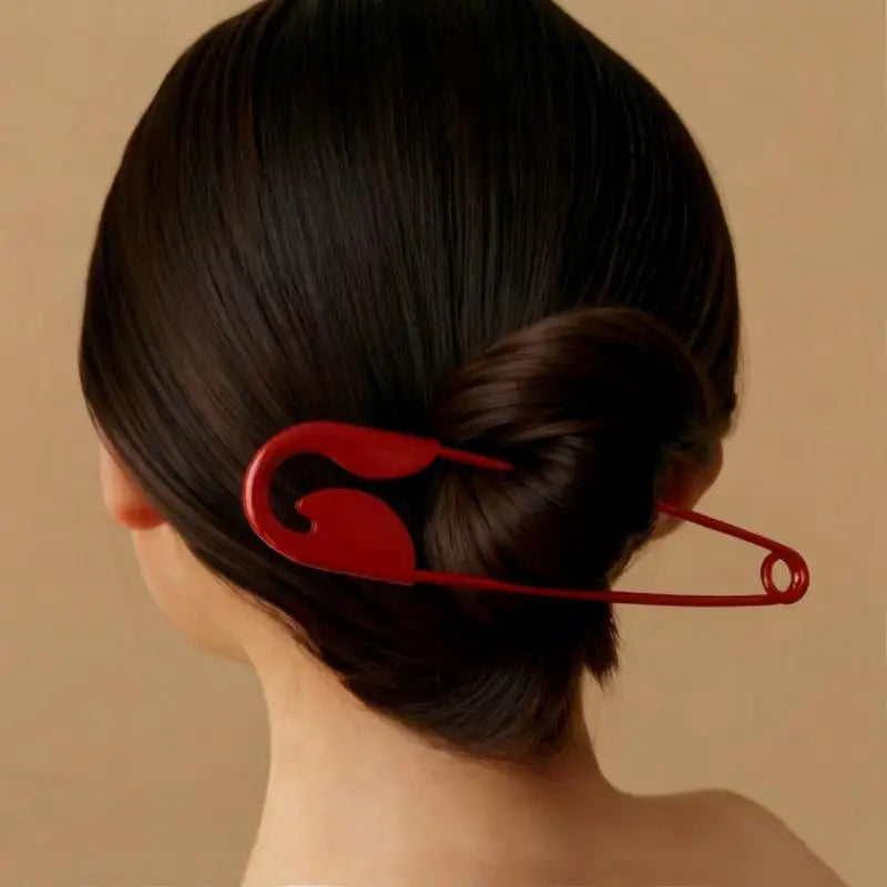 Safety Pin Metal Hair Claw Clip Barrette | Women & Girls