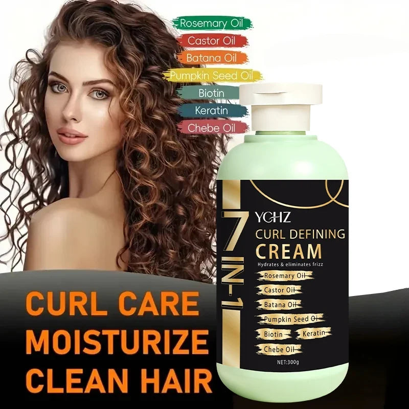 YCHZ Curly Hair Cream – Deep Moisture & Curl Enhancer 300g