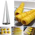 Lot Baking Cones Stainless Steel Spiral Croissant Tubes Horn Bread