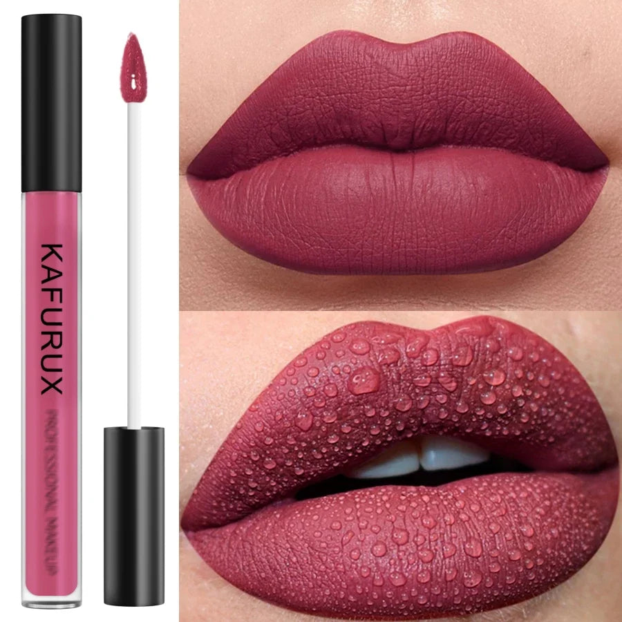 KAFURUX Matte Liquid Lipstick – Velvet, High Pigment, Waterproof