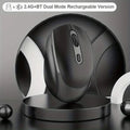 Rechargeable Dual Mode Wireless BT Mouse Bluetooth 5 2+USB Receiver