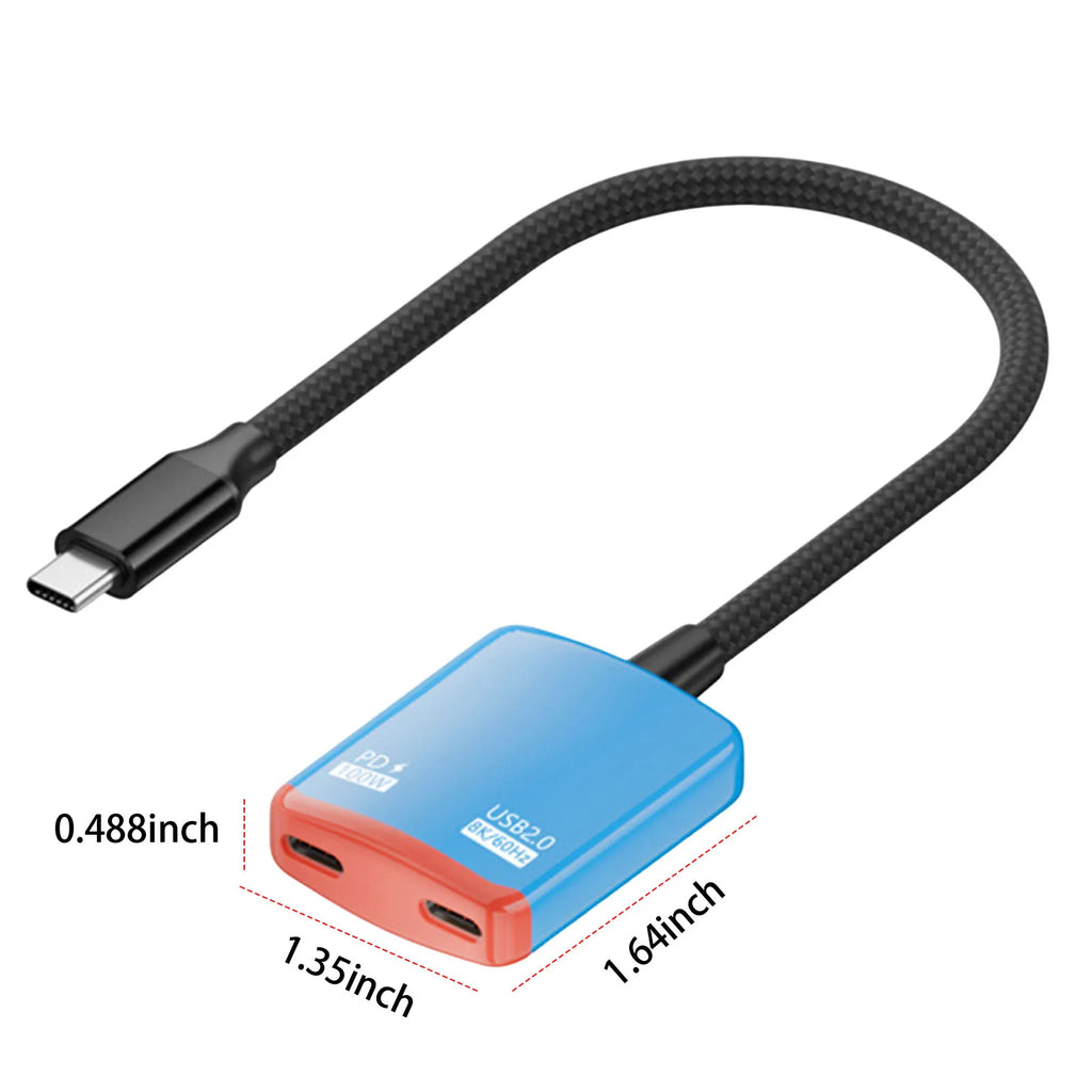 2-in-1 Type-c AR Glasses Charging Adapter 100W PD Fast Chargings