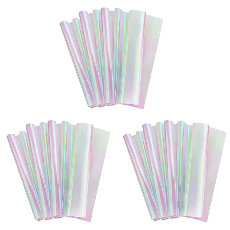 A36T-60 X Cellophane Wrap Paper Iridescent Film Rainbow Flower