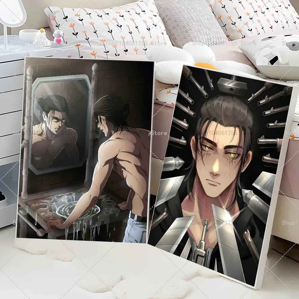 Attack on Titan Eren Yeager Anime Poster – Waterproof Wall Sticker