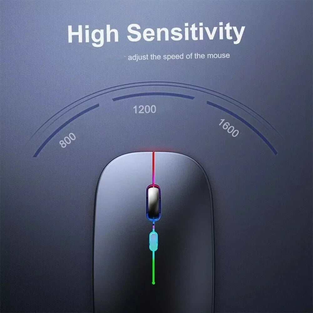 Wireless Mouse Bluetooth-compatible Gaming Dual Mode BT+2 4Ghz