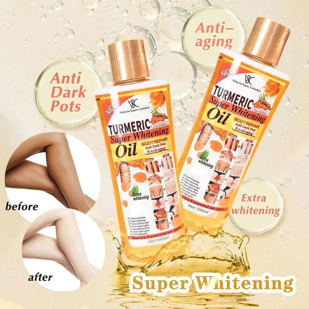 Turmeric Whitening Body Oil 200ml – Dark Spots & Anti-Aging