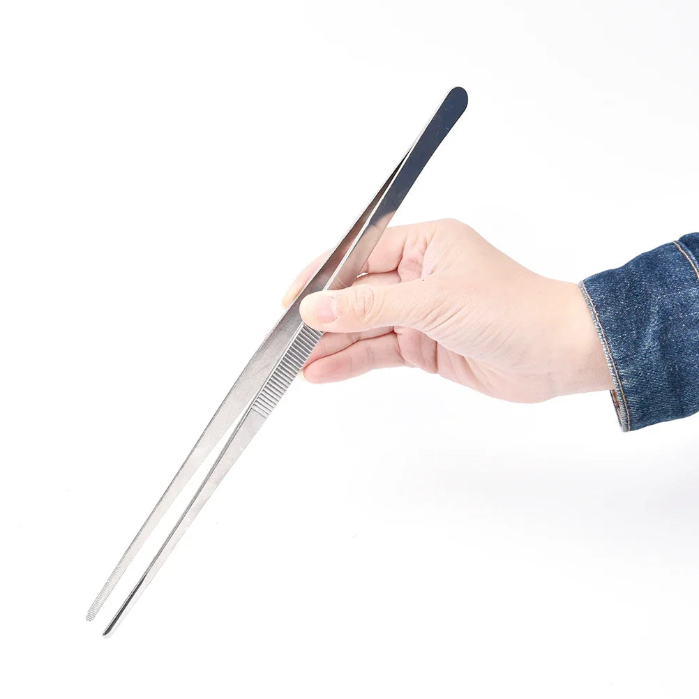 Stainless Steel Long Food Tongs & Straight Tweezers | Kitchen