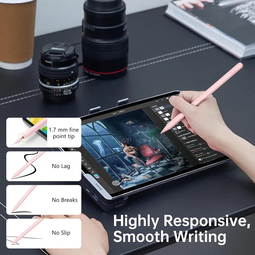 FZOLZO iPad Stylus Pen – Palm Rejection & Tilt Sensitivity
