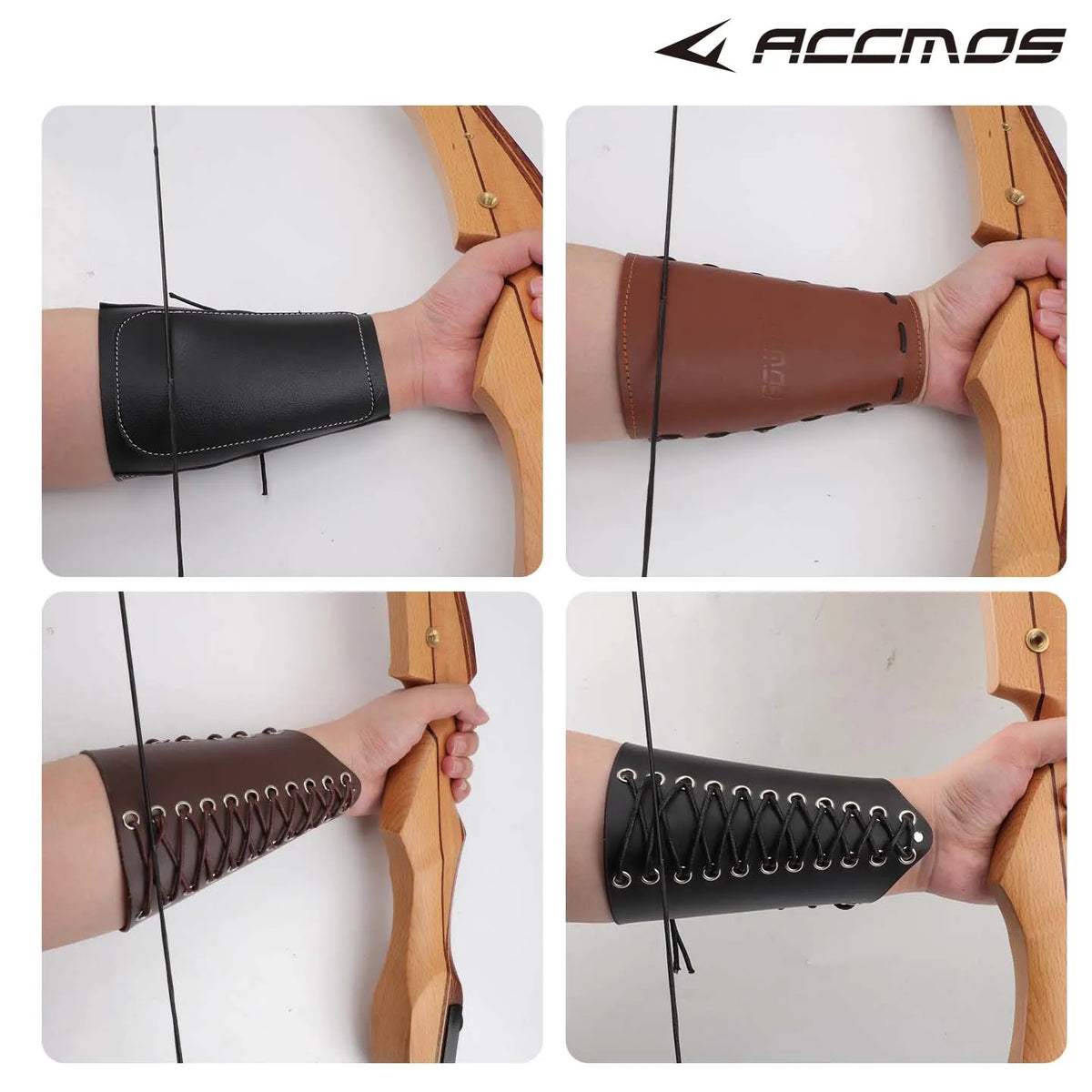 ACCMOS Traditional Arm Guards Archery Guard Bracer Protection Outdoor
