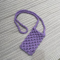 Crochet Crossbody Phone Bag – Woven Hollow-Out Mini Purse