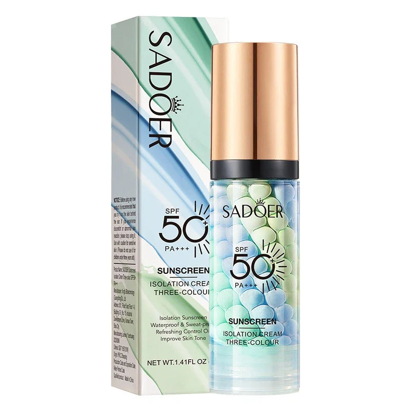 SADOER 3-Color Makeup Primer SPF 50 PA+++ | Brighten & Hydrate