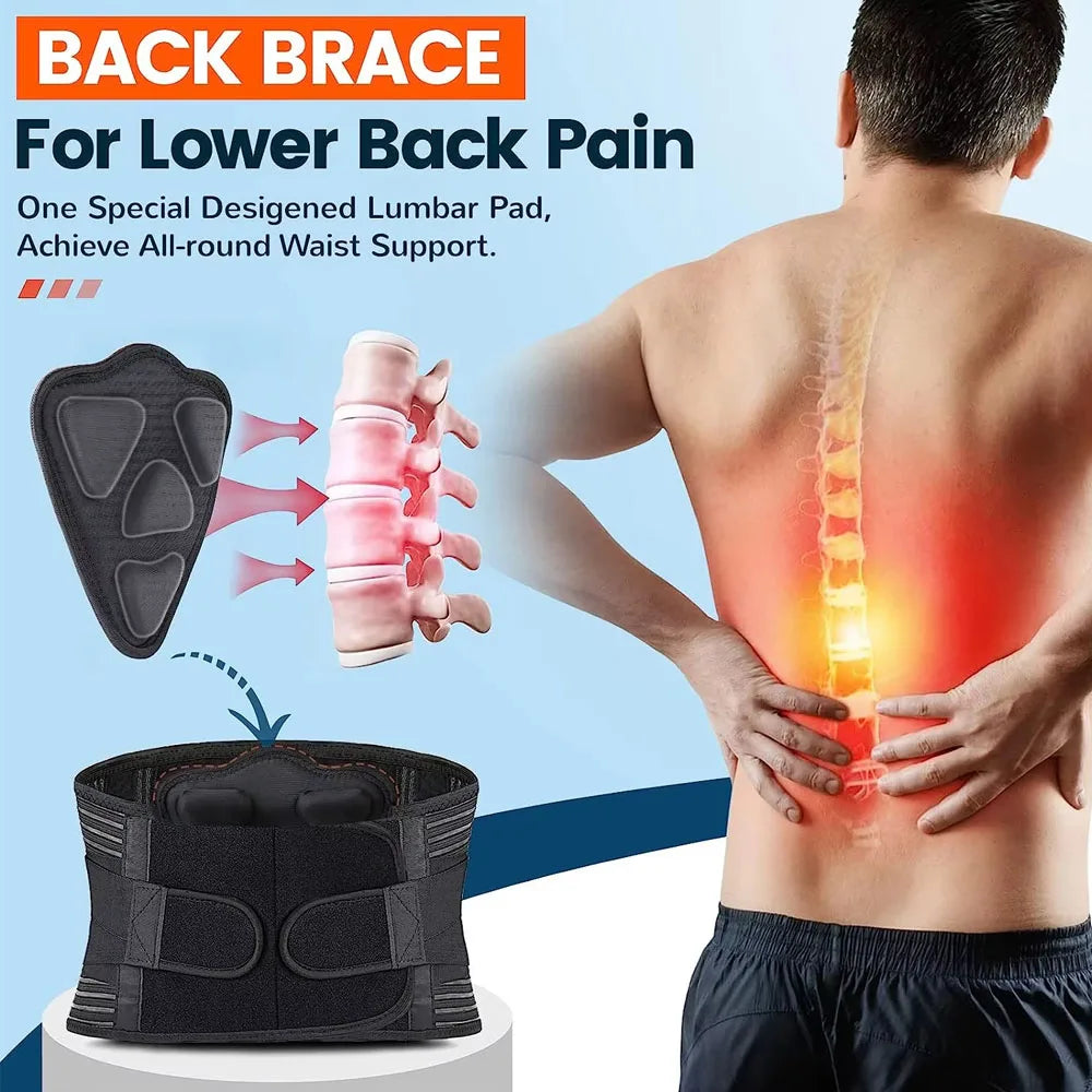 Adjustable Lumbar Support Back Brace for Men & Women