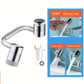 1080° Swivel Stainless Steel Faucet Extender | Dual Spray Mode