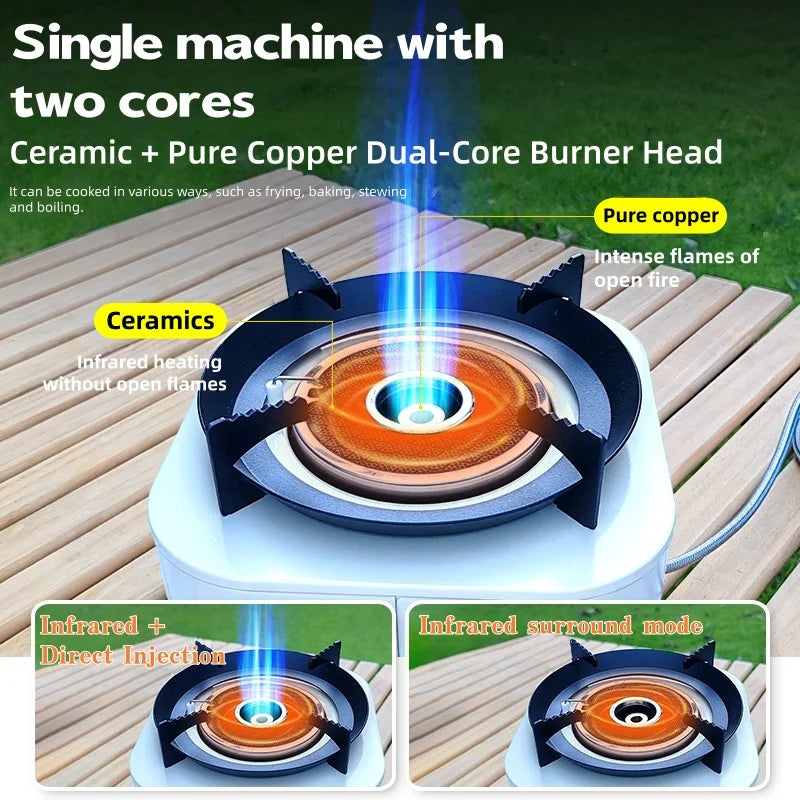 Portable Infrared Camping Gas Stove – Windproof & Energy-Saving