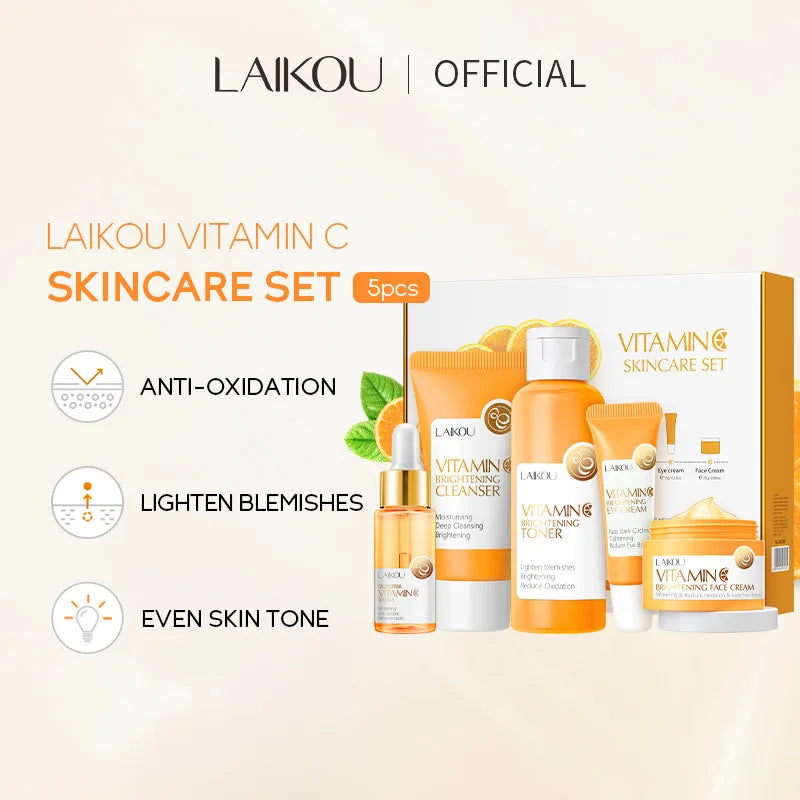 5-Piece Vitamin C Skincare Set – Serum, Eye Cream & Toner