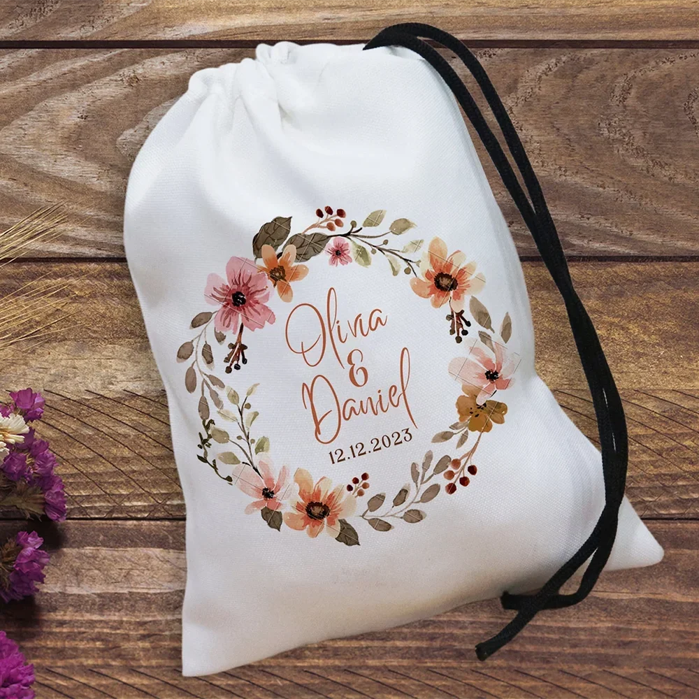 Personalized Floral Hangover Kit Favor Bags | Bridal Party