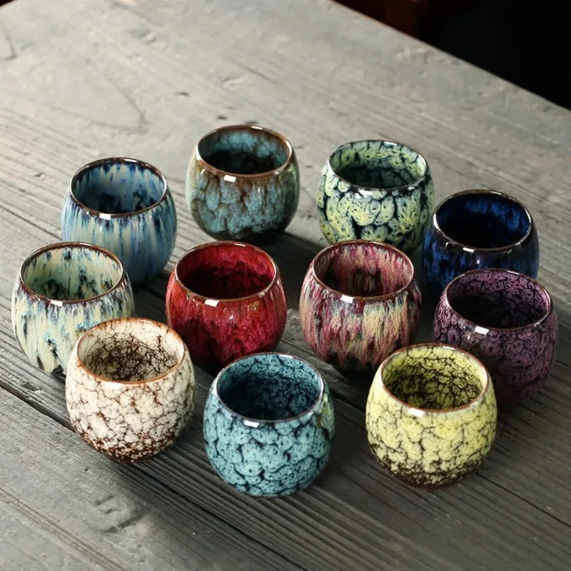 Ceramic Kung Fu Tea Kiln Transformation Single Cup Tianmu Glaze Main
