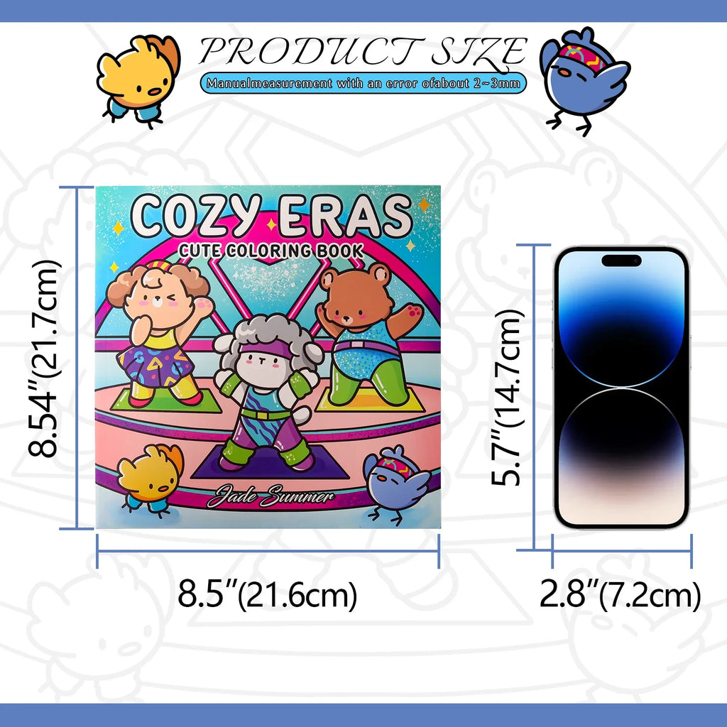 COZY ERAS Cute Coloring Books Stress Relief Relaxation Perfect Gifts