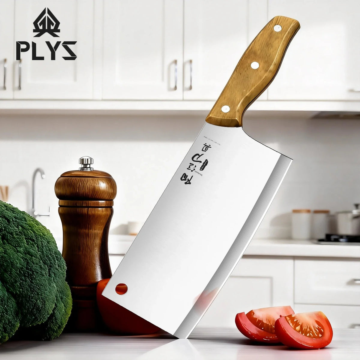 PLYS Chef Knife – Stainless Steel & Wood Handle | 17.5cm