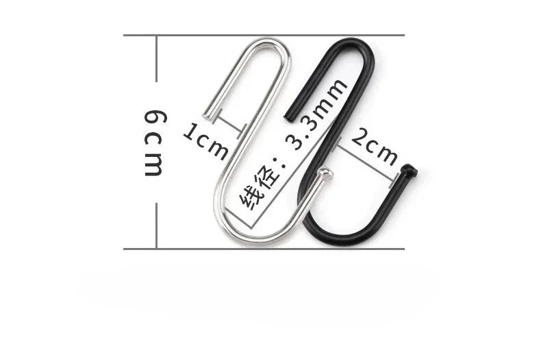 10-Pack S-Hooks Hanging Rack for Kitchen, Bathroom & Storage