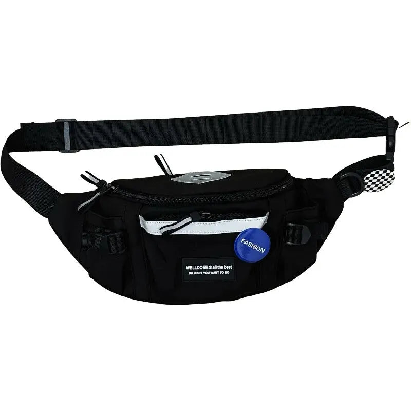 Harajuku Reflective Chest Bag – Unisex Crossbody & Waist Bag